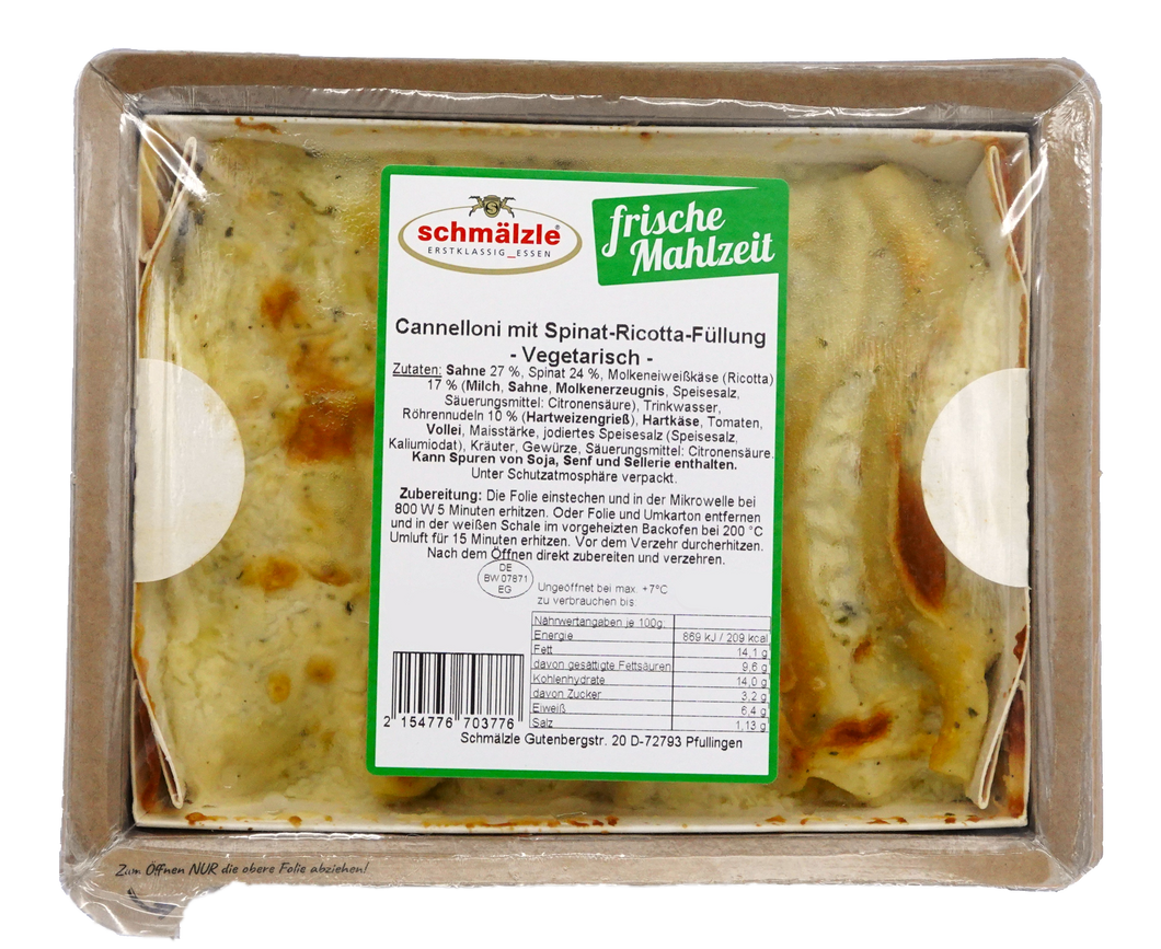 Cannelloni mit Spinat-Ricotta-Füllung